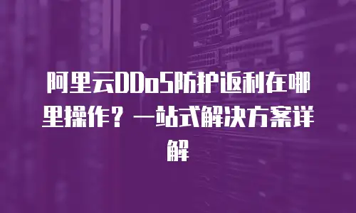 阿里云DDoS防护返利在哪里操作？一站式解决方案详解