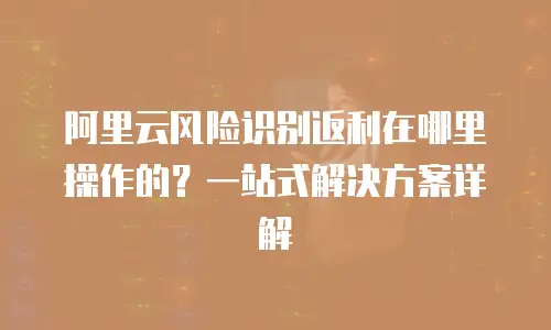 阿里云风险识别返利在哪里操作的？一站式解决方案详解