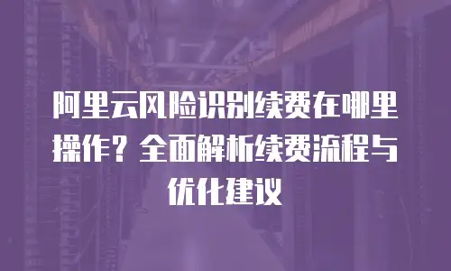 阿里云风险识别续费在哪里操作？全面解析续费流程与优化建议