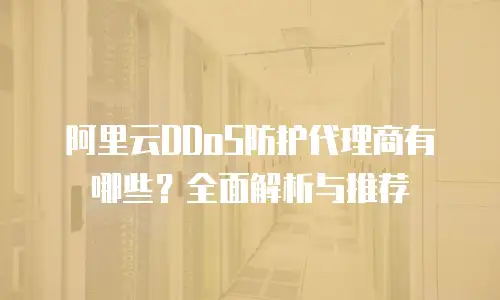 阿里云DDoS防护代理商有哪些？全面解析与推荐