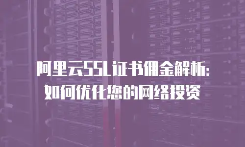 阿里云SSL证书佣金解析：如何优化您的网络投资