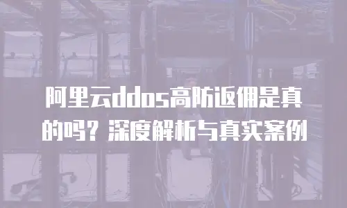 阿里云ddos高防返佣是真的吗？深度解析与真实案例