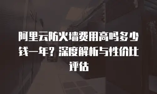 阿里云防火墙费用高吗多少钱一年？深度解析与性价比评估