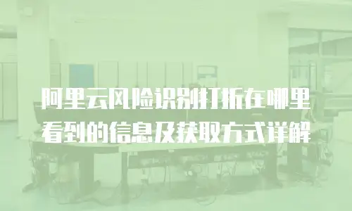 阿里云风险识别打折在哪里看到的信息及获取方式详解