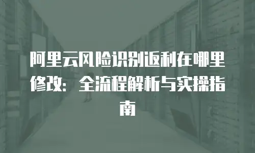 阿里云风险识别返利在哪里修改：全流程解析与实操指南