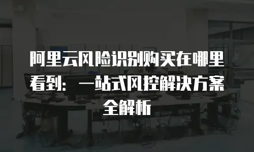 阿里云风险识别购买在哪里看到：一站式风控解决方案全解析