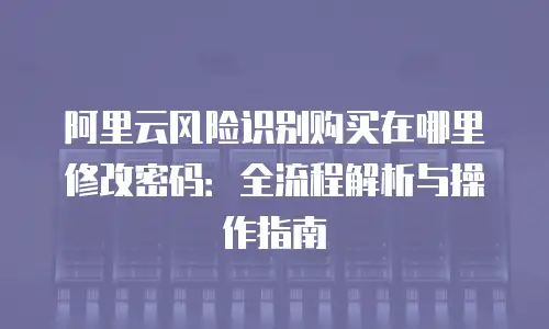 阿里云风险识别购买在哪里修改密码：全流程解析与操作指南