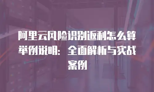 阿里云风险识别返利怎么算举例说明：全面解析与实战案例