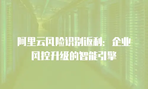 阿里云风险识别返利：企业风控升级的智能引擎