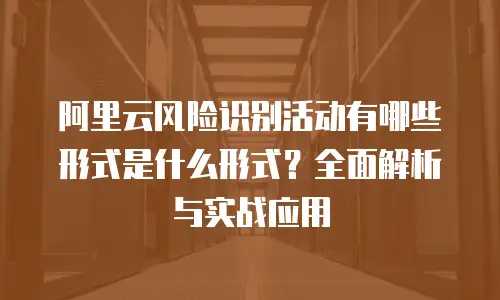 阿里云风险识别活动有哪些形式是什么形式？全面解析与实战应用