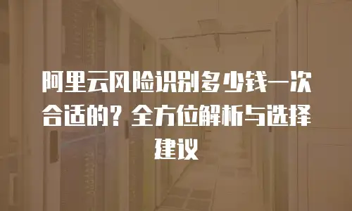 阿里云风险识别多少钱一次合适的？全方位解析与选择建议