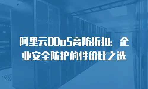 阿里云DDoS高防折扣：企业安全防护的性价比之选