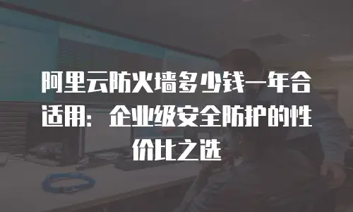 阿里云防火墙多少钱一年合适用：企业级安全防护的性价比之选