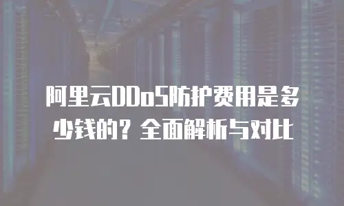 阿里云DDoS防护费用是多少钱的？全面解析与对比