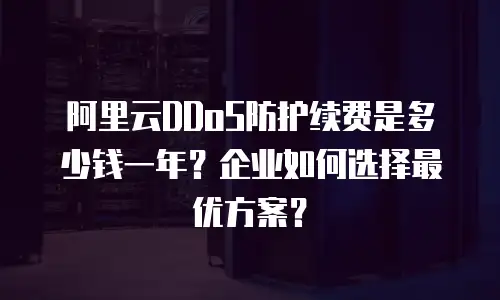 阿里云DDoS防护续费是多少钱一年？企业如何选择最优方案？