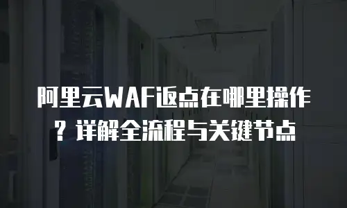 阿里云WAF返点在哪里操作？详解全流程与关键节点