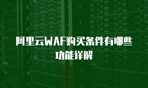 阿里云WAF购买条件有哪些功能详解