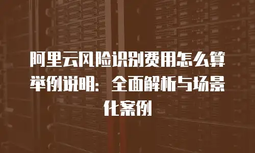 阿里云风险识别费用怎么算举例说明：全面解析与场景化案例