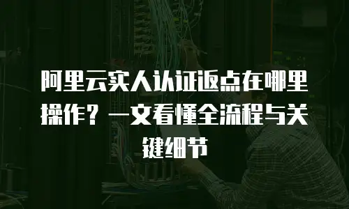 阿里云实人认证返点在哪里操作？一文看懂全流程与关键细节