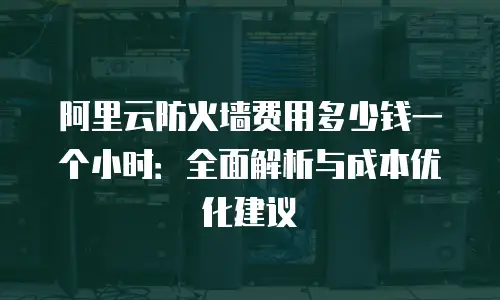 阿里云防火墙费用多少钱一个小时：全面解析与成本优化建议