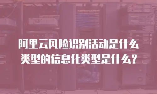 阿里云风险识别活动是什么类型的信息化类型是什么？