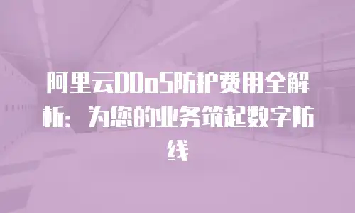 阿里云DDoS防护费用全解析：为您的业务筑起数字防线