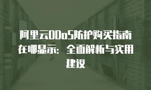 阿里云DDoS防护购买指南在哪显示：全面解析与实用建议