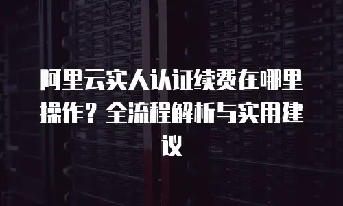 阿里云实人认证续费在哪里操作？全流程解析与实用建议