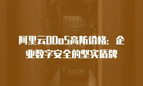 阿里云DDoS高防价格：企业数字安全的坚实盾牌