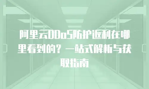 阿里云DDoS防护返利在哪里看到的？一站式解析与获取指南