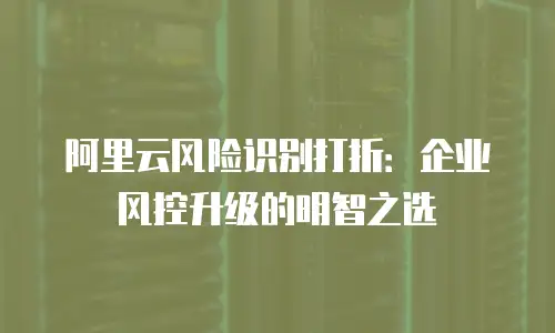 阿里云风险识别打折：企业风控升级的明智之选