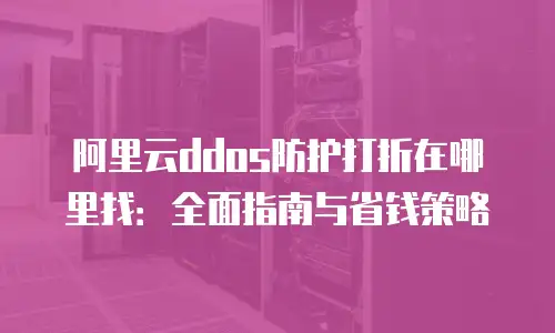 阿里云ddos防护打折在哪里找：全面指南与省钱策略