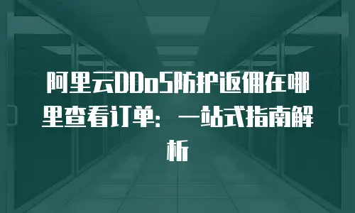 阿里云DDoS防护返佣在哪里查看订单：一站式指南解析