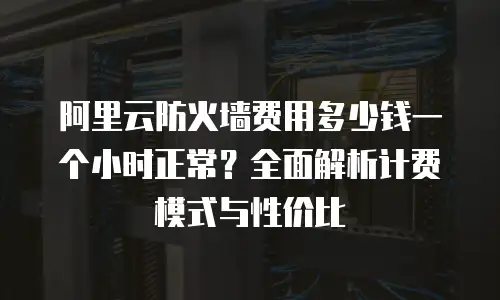 阿里云防火墙费用多少钱一个小时正常？全面解析计费模式与性价比