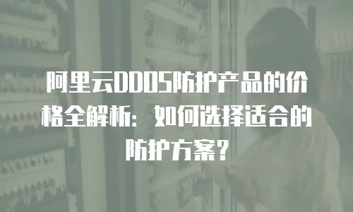 阿里云DDOS防护产品的价格全解析：如何选择适合的防护方案？