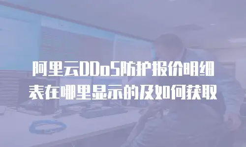 阿里云DDoS防护报价明细表在哪里显示的及如何获取
