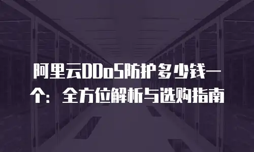 阿里云DDoS防护多少钱一个：全方位解析与选购指南