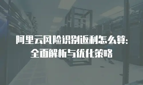 阿里云风险识别返利怎么算：全面解析与优化策略
