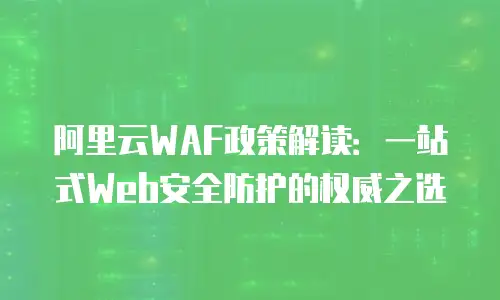 阿里云WAF政策解读：一站式Web安全防护的权威之选
