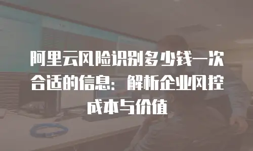 阿里云风险识别多少钱一次合适的信息：解析企业风控成本与价值