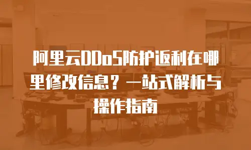 阿里云DDoS防护返利在哪里修改信息？一站式解析与操作指南