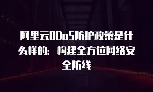 阿里云DDoS防护政策是什么样的：构建全方位网络安全防线