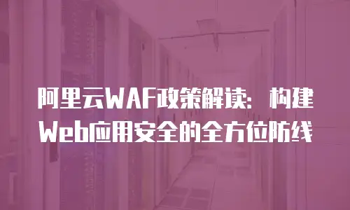 阿里云WAF政策解读：构建Web应用安全的全方位防线