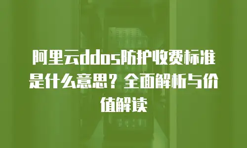 阿里云ddos防护收费标准是什么意思？全面解析与价值解读
