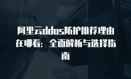 阿里云ddos防护推荐理由在哪看：全面解析与选择指南