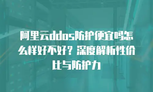 阿里云ddos防护便宜吗怎么样好不好？深度解析性价比与防护力