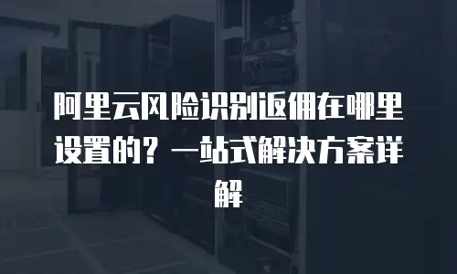 阿里云风险识别返佣在哪里设置的？一站式解决方案详解