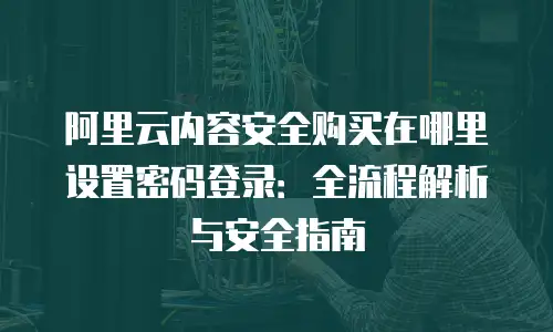 阿里云内容安全购买在哪里设置密码登录：全流程解析与安全指南