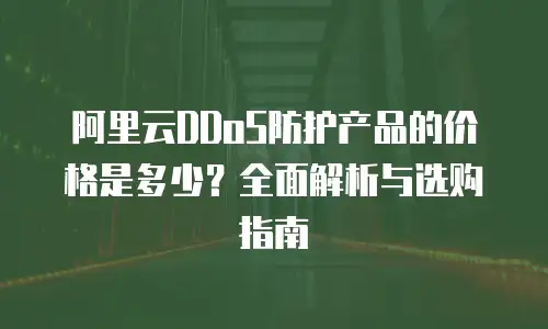 阿里云DDoS防护产品的价格是多少？全面解析与选购指南