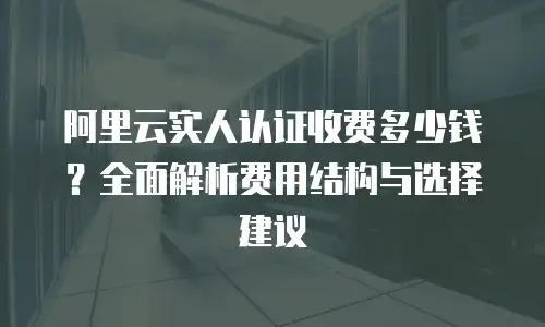 阿里云实人认证收费多少钱？全面解析费用结构与选择建议